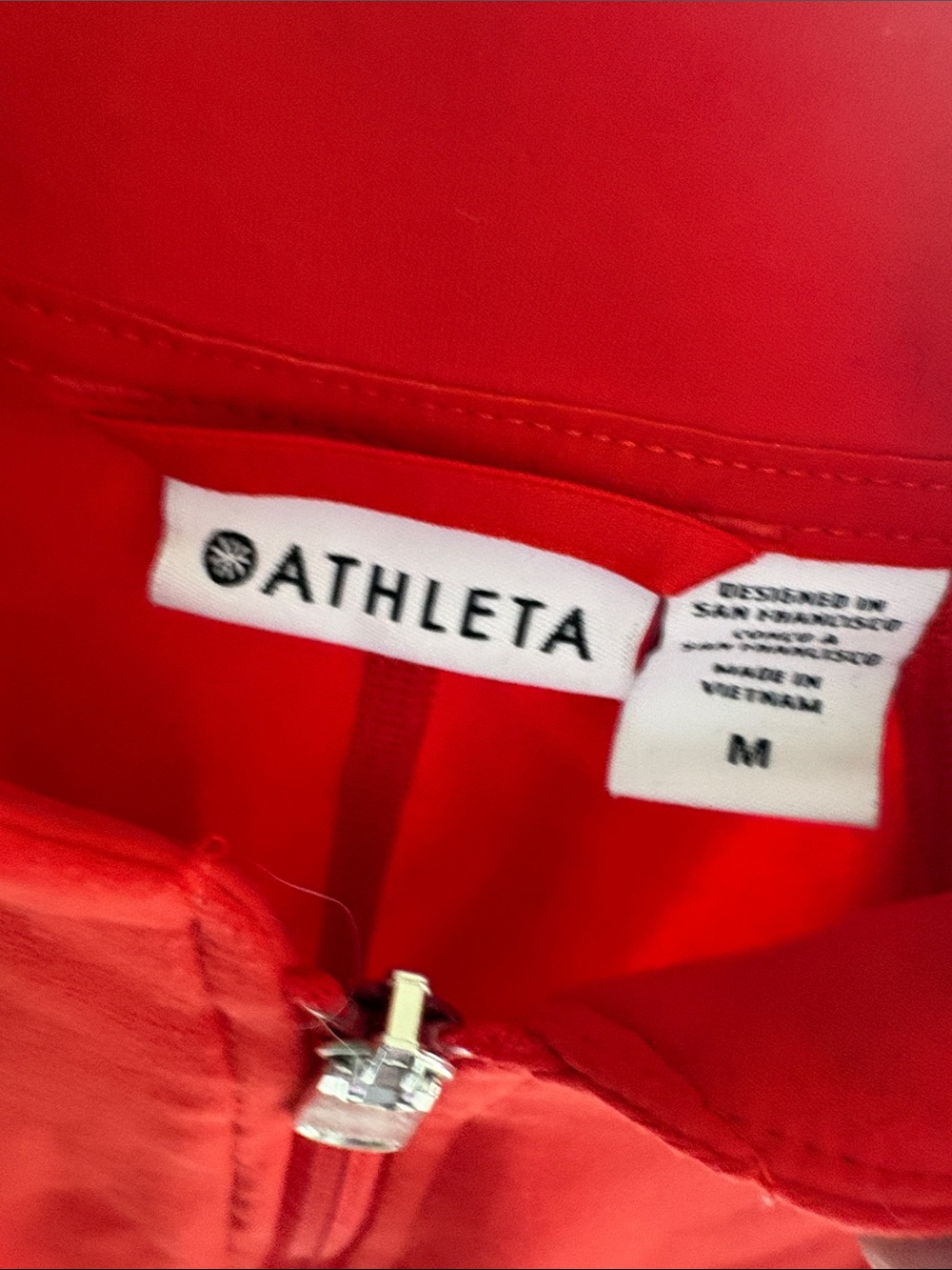 Athleta Bright Red Zip-Front Jacket